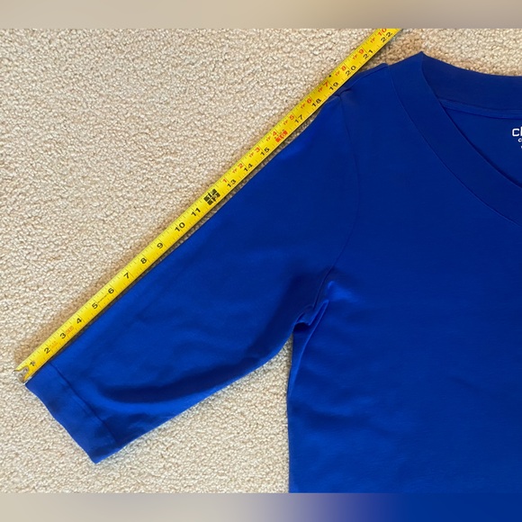 Chico’s V-neck Pima cotton 3/4 length sleeve tee - Picture 9 of 10